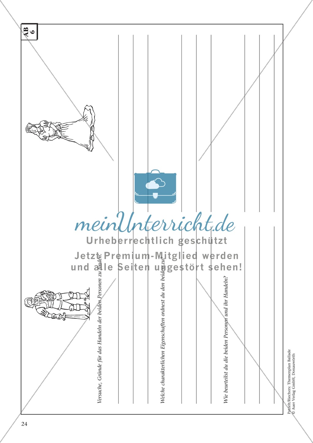 Balladen im Deutschunterricht: Themenplan inkl. Material (komplett) Preview 11