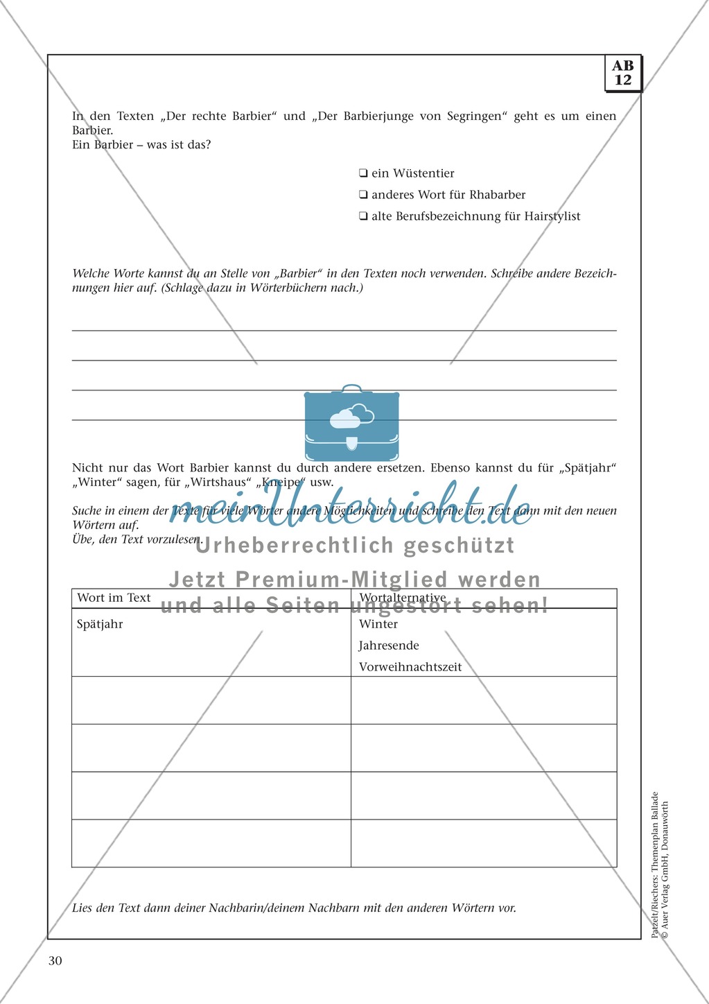 Balladen im Deutschunterricht: Themenplan inkl. Material (komplett) Preview 17