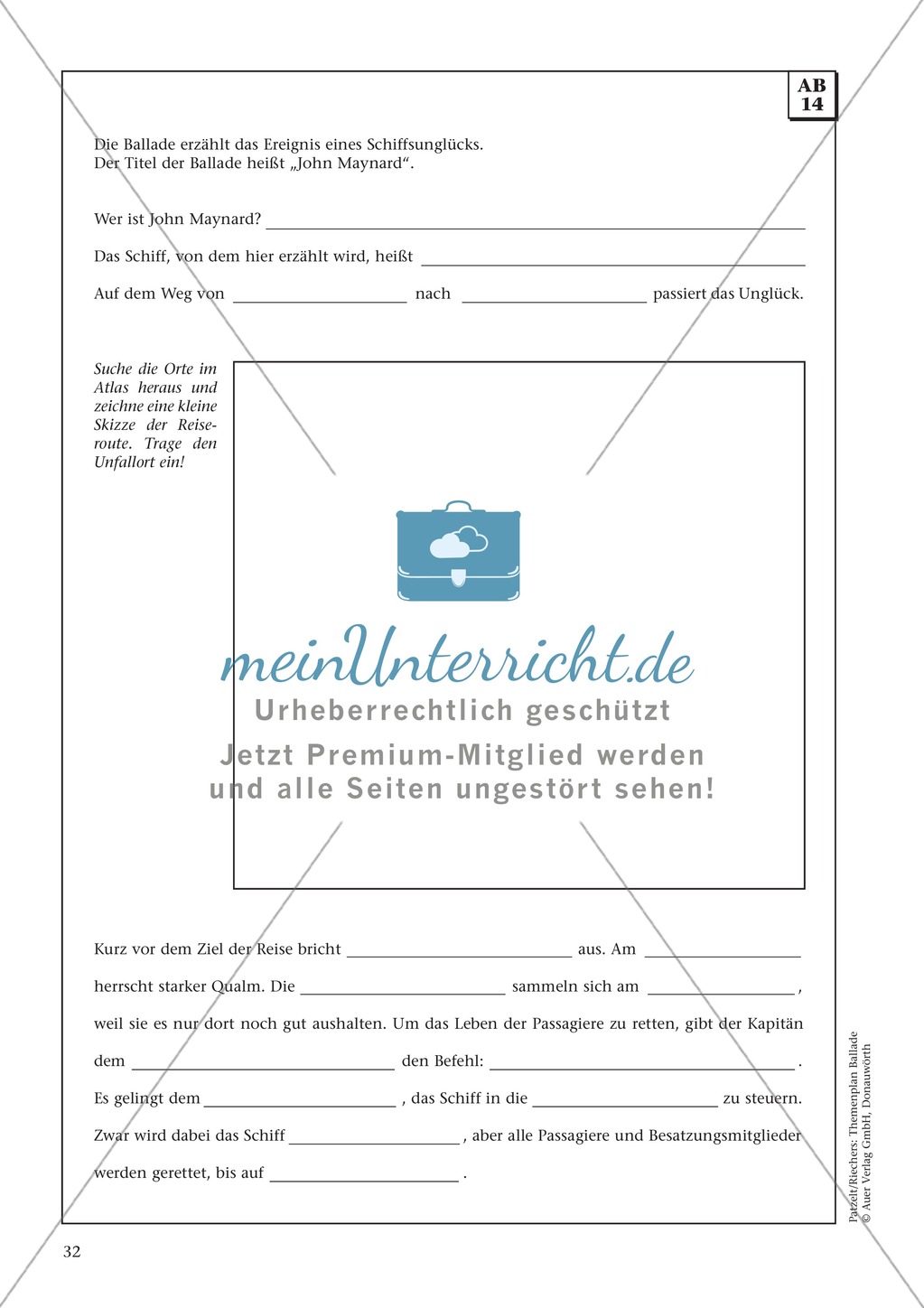 Balladen im Deutschunterricht: Themenplan inkl. Material (komplett) Preview 19