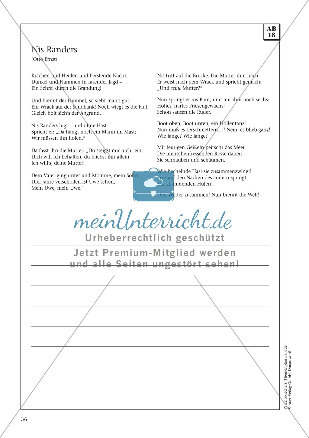 Balladen im Deutschunterricht: Themenplan inkl. Material (komplett) Preview 23