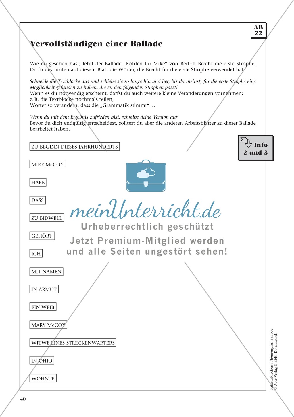 Balladen im Deutschunterricht: Themenplan inkl. Material (komplett) Preview 27