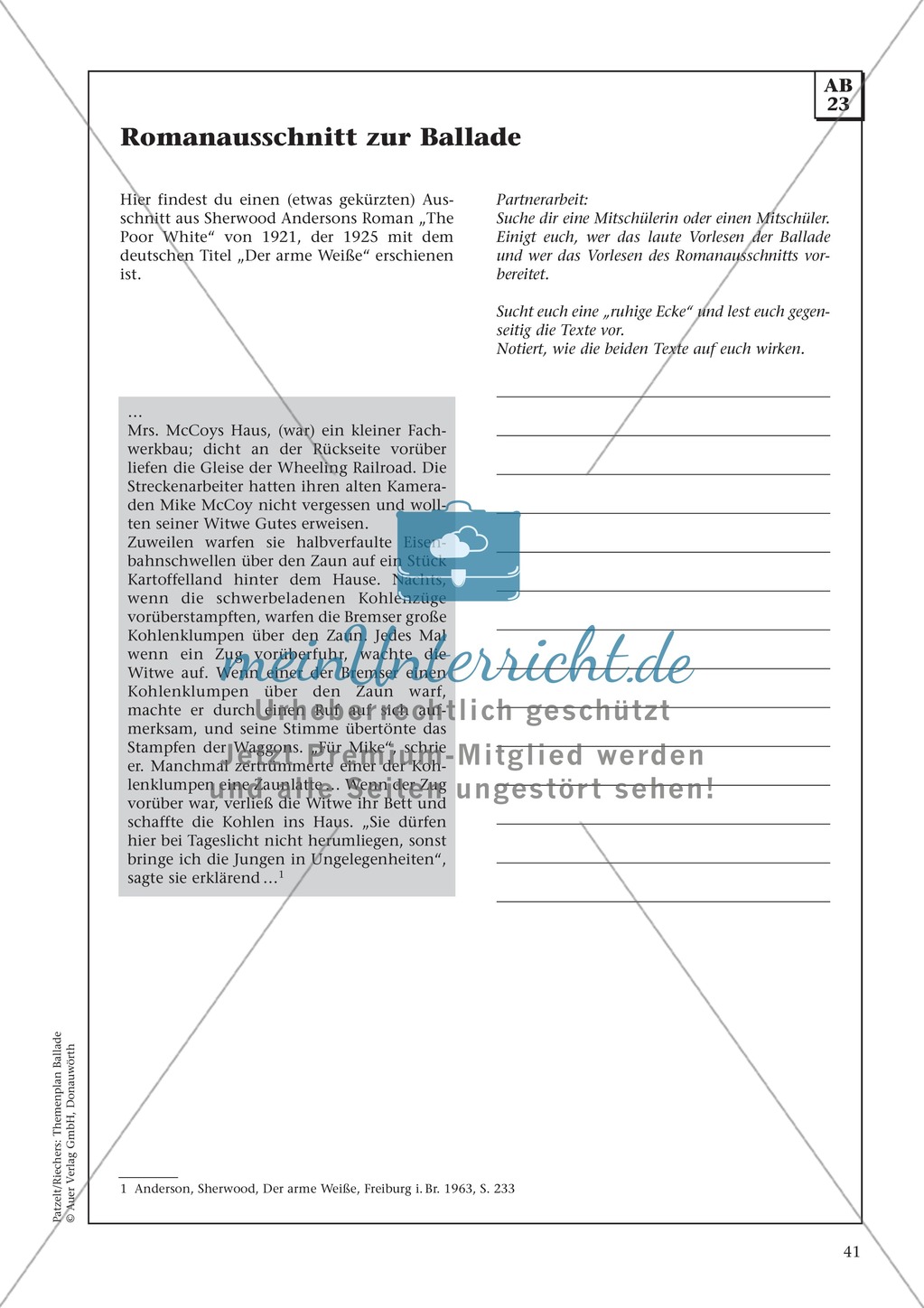 Balladen im Deutschunterricht: Themenplan inkl. Material (komplett) Preview 28