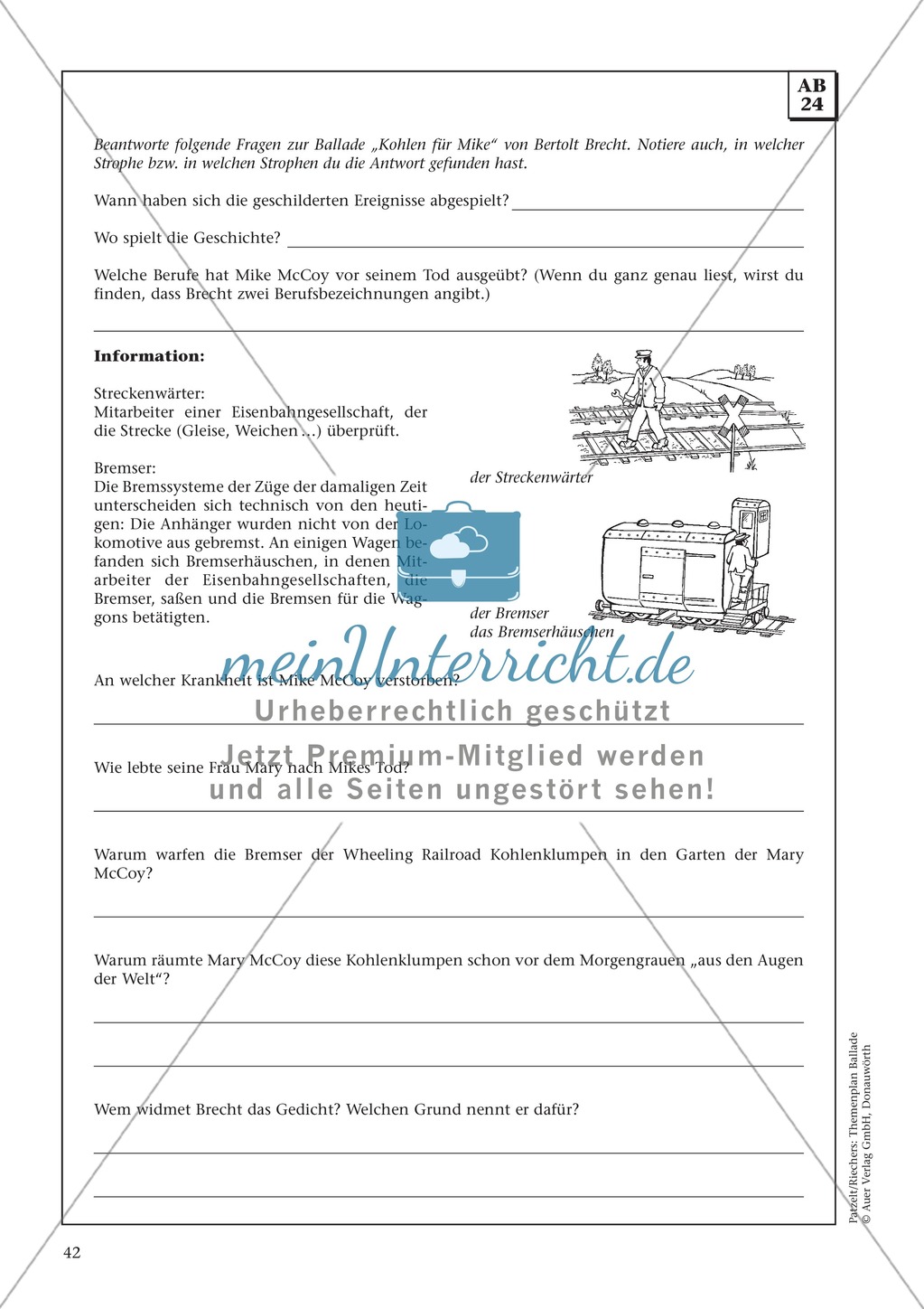 Balladen im Deutschunterricht: Themenplan inkl. Material (komplett) Preview 29