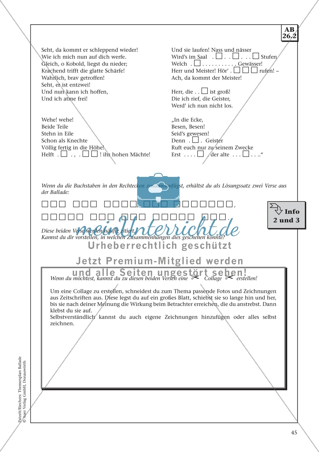 Balladen im Deutschunterricht: Themenplan inkl. Material (komplett) Preview 32