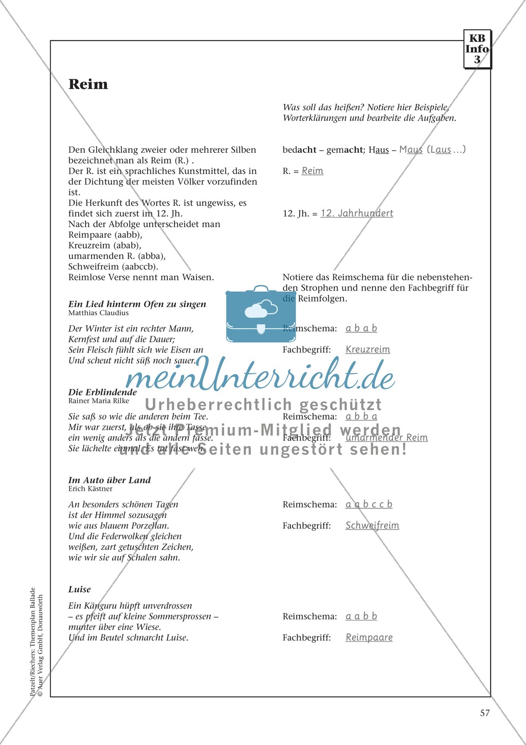Balladen im Deutschunterricht: Themenplan inkl. Material (komplett) Preview 44