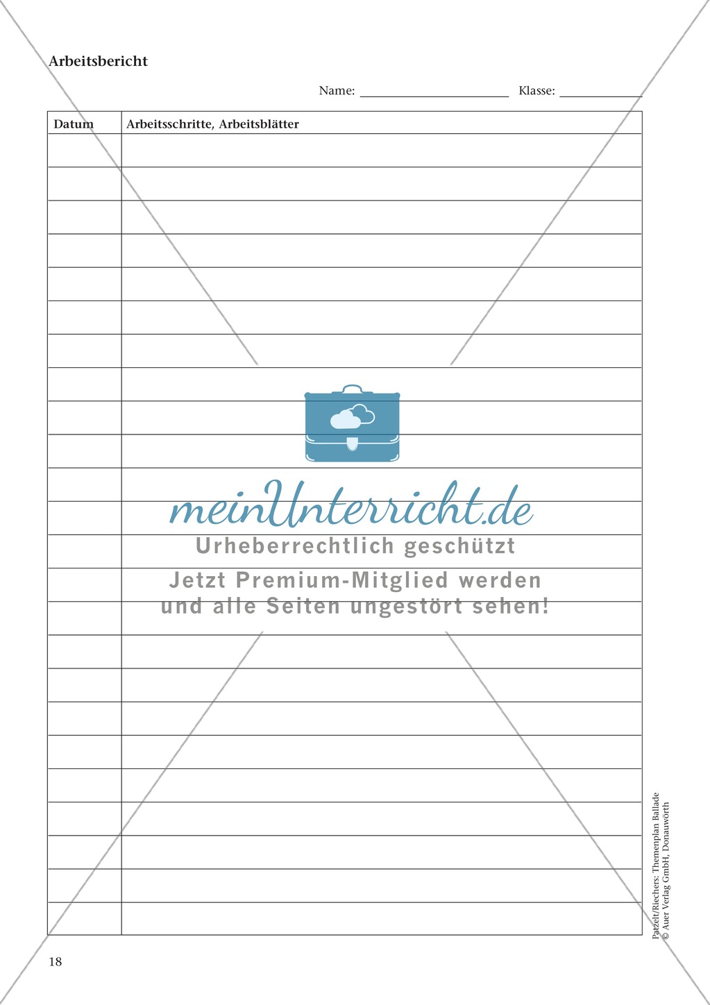 Balladen im Deutschunterricht: Themenplan inkl. Material (komplett) Preview 5