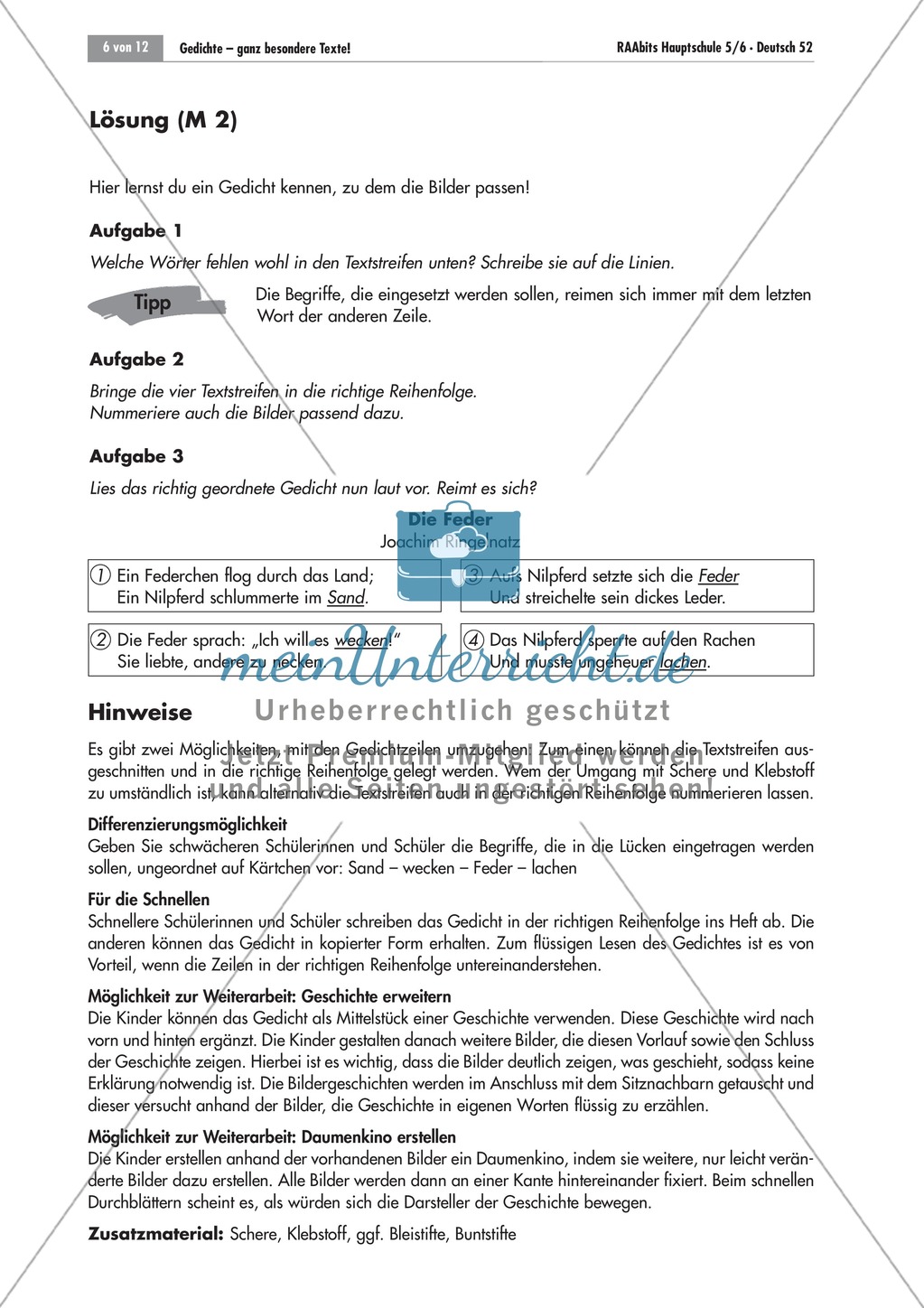 Unterrichtseinheit kennenlernen