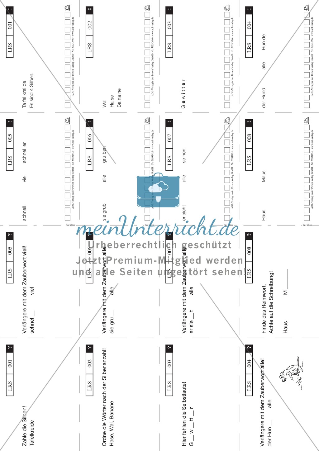 Aufbaumaterialien zu den FRESCH-Strategien: Gesamtes Material Preview 8