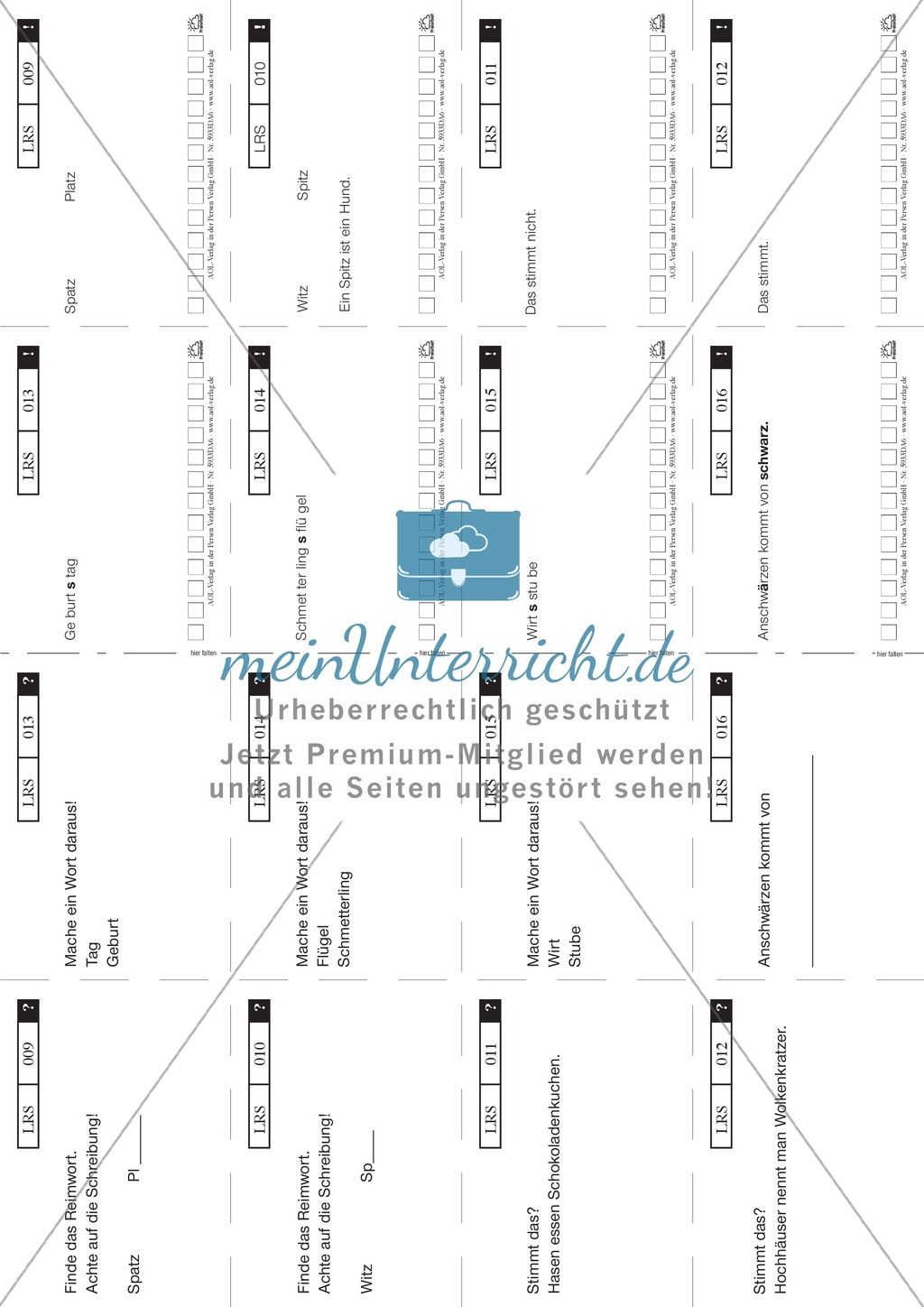Aufbaumaterialien zu den FRESCH-Strategien: Gesamtes Material Preview 9