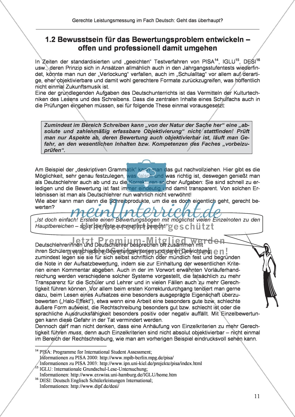 Gerechte Leistungsmessung im Fach Deutsch: Die Bewertungsproblematik Preview 1