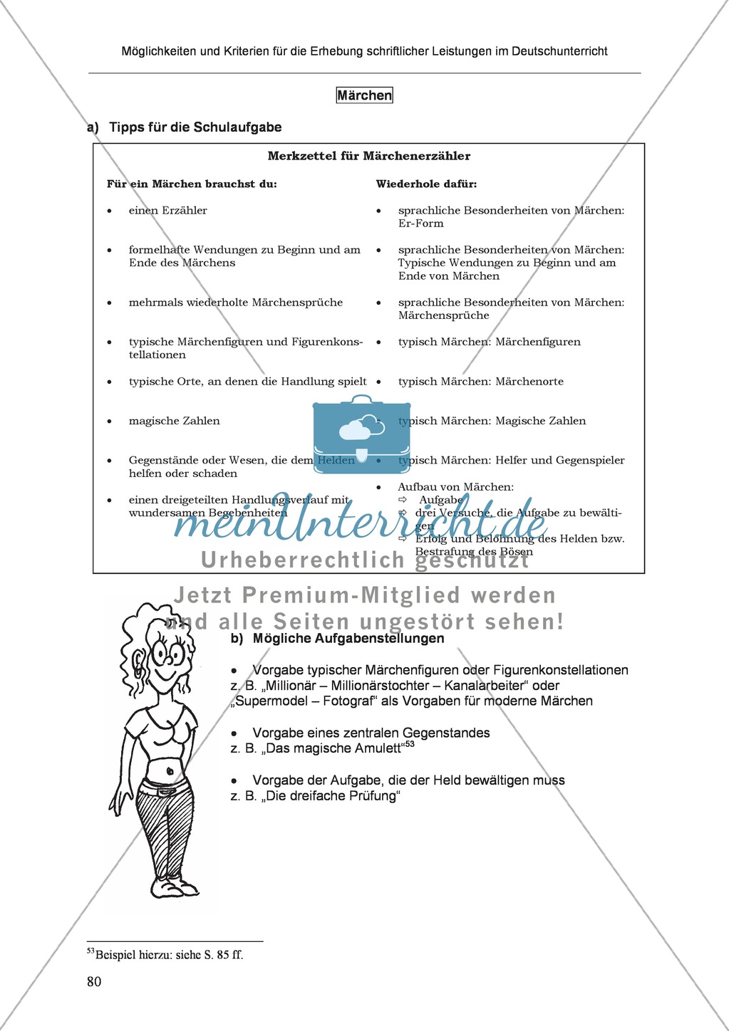 Möglichkeiten und Kriterien für die Erhebung schriftlicher Leistungen im Deutschunterricht: Weitere ausgewählte Schreibformen - Kreatives Schreiben Preview 23
