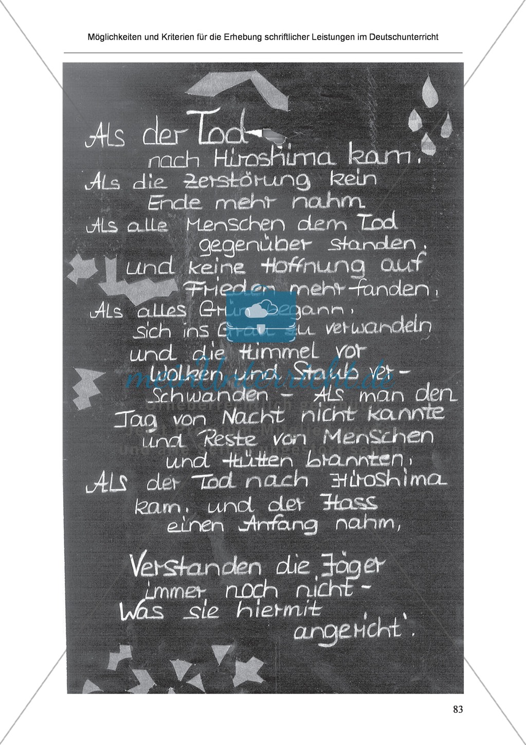 Möglichkeiten und Kriterien für die Erhebung schriftlicher Leistungen im Deutschunterricht: Weitere ausgewählte Schreibformen - Kreatives Schreiben Preview 26