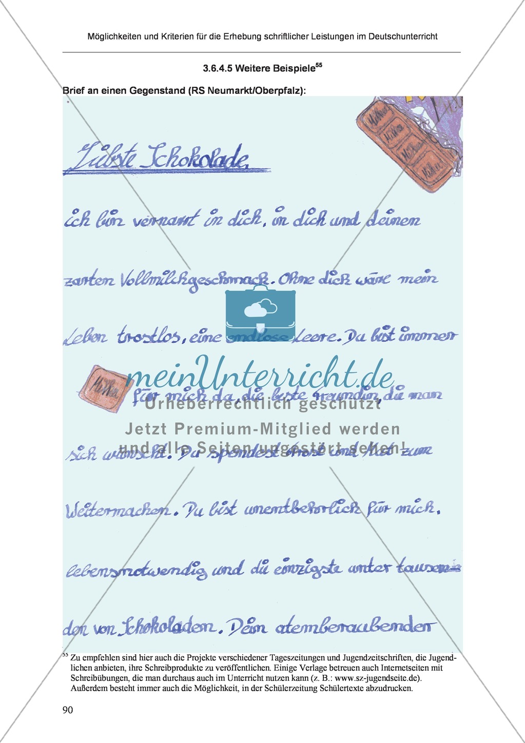 Möglichkeiten und Kriterien für die Erhebung schriftlicher Leistungen im Deutschunterricht: Weitere ausgewählte Schreibformen - Kreatives Schreiben Preview 33