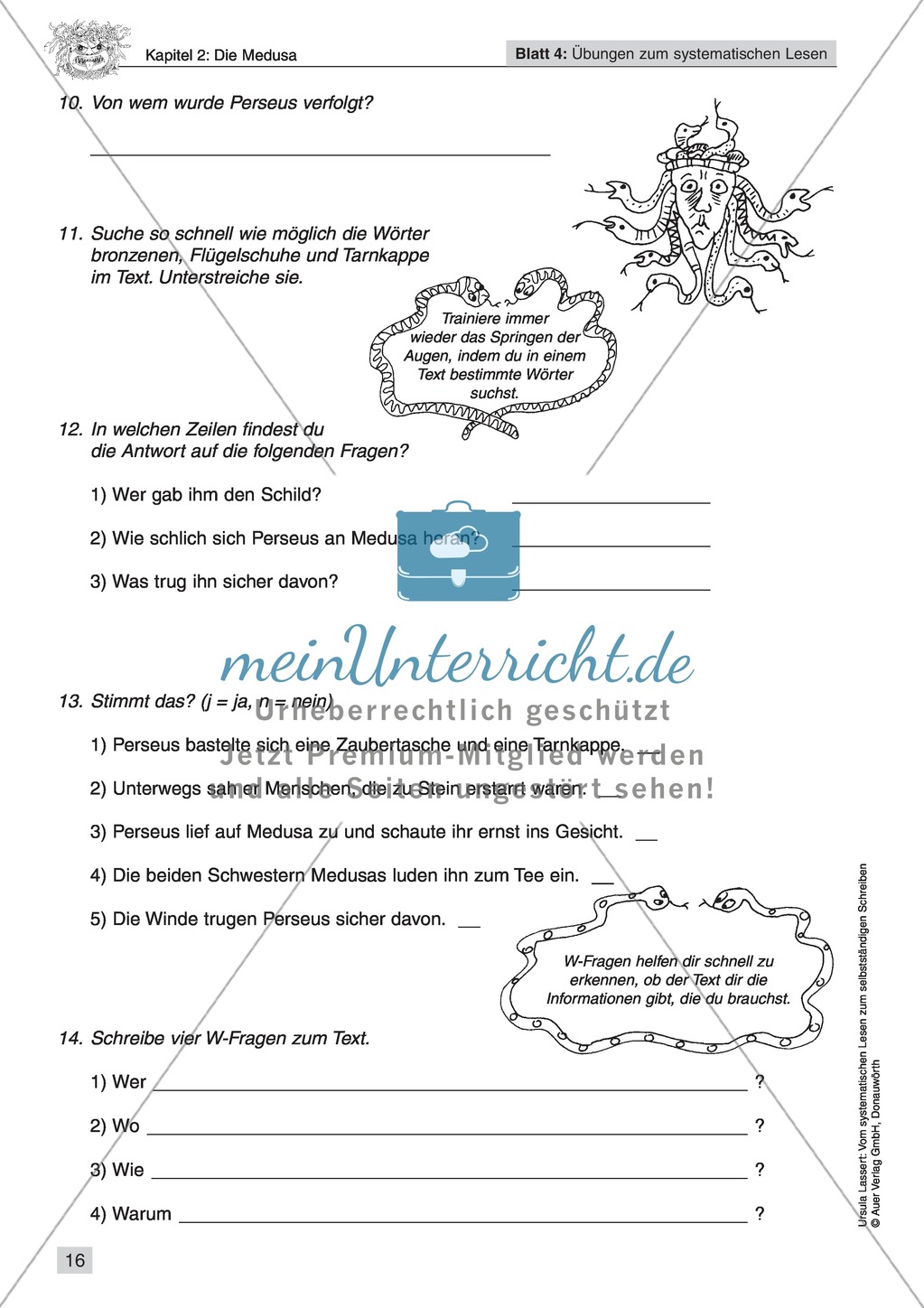 Vom systematischen Lesen zum selbstständigen Schreiben: Texte von Fabelwesen Preview 14
