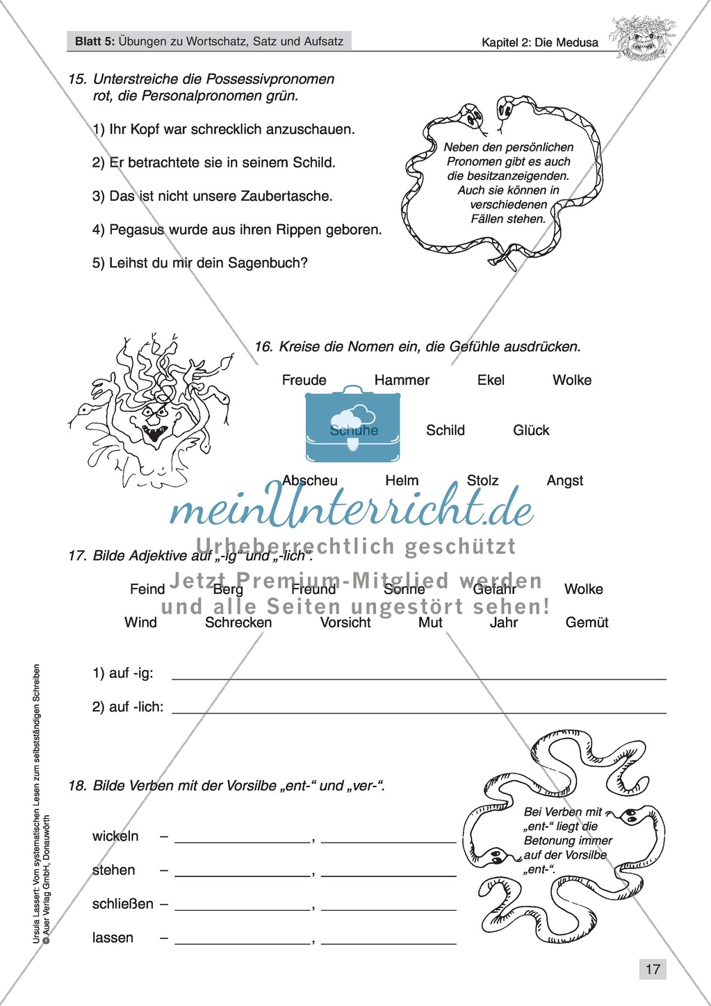 Vom systematischen Lesen zum selbstständigen Schreiben: Texte von Fabelwesen Preview 15