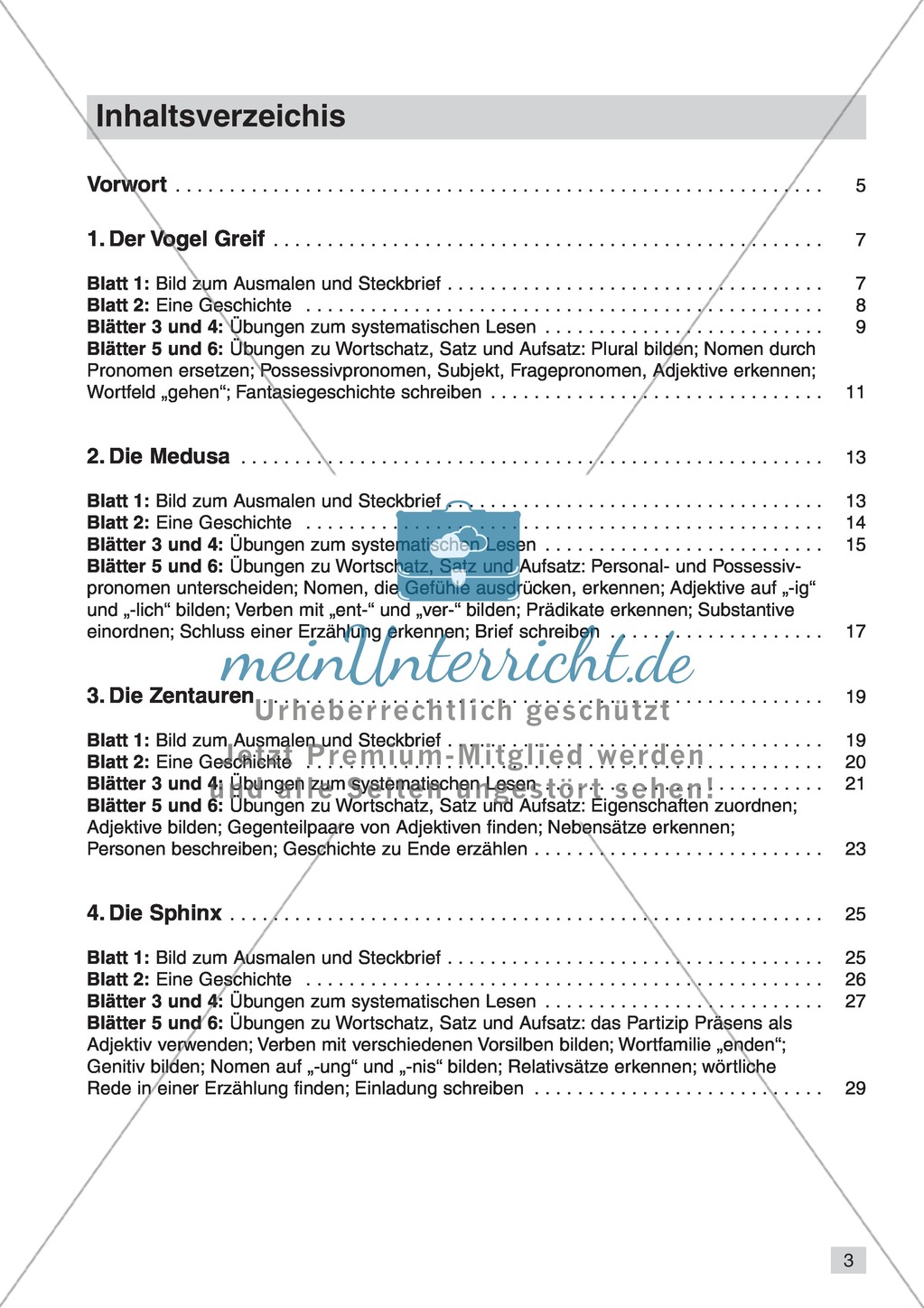 Vom systematischen Lesen zum selbstständigen Schreiben: Texte von Fabelwesen Preview 1