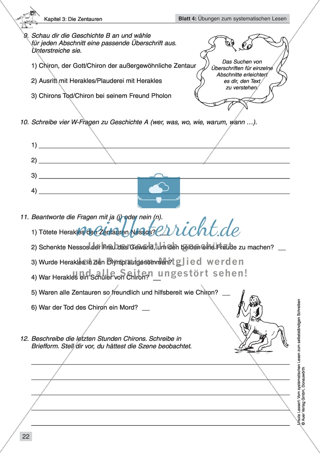 Vom systematischen Lesen zum selbstständigen Schreiben: Texte von Fabelwesen Preview 20