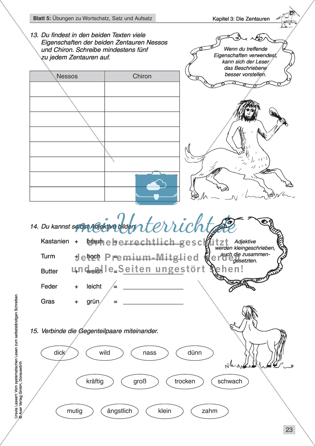 Vom systematischen Lesen zum selbstständigen Schreiben: Texte von Fabelwesen Preview 21