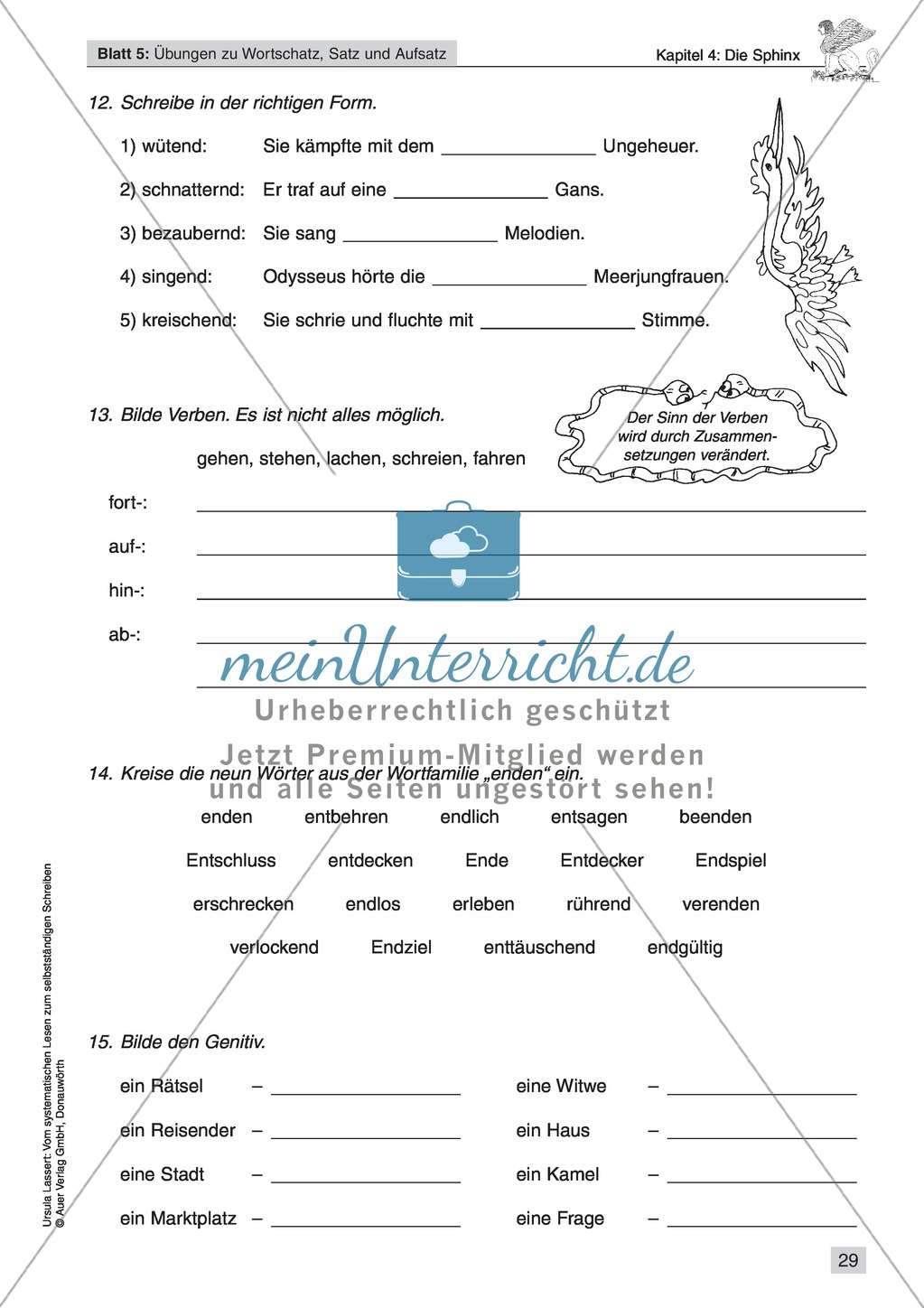 Vom systematischen Lesen zum selbstständigen Schreiben: Texte von Fabelwesen Preview 27