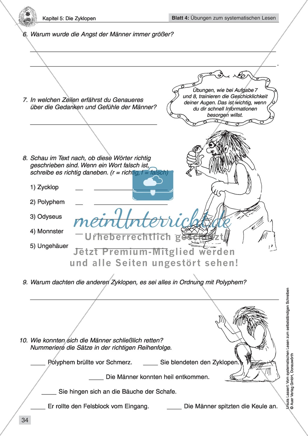 Vom systematischen Lesen zum selbstständigen Schreiben: Texte von Fabelwesen Preview 32
