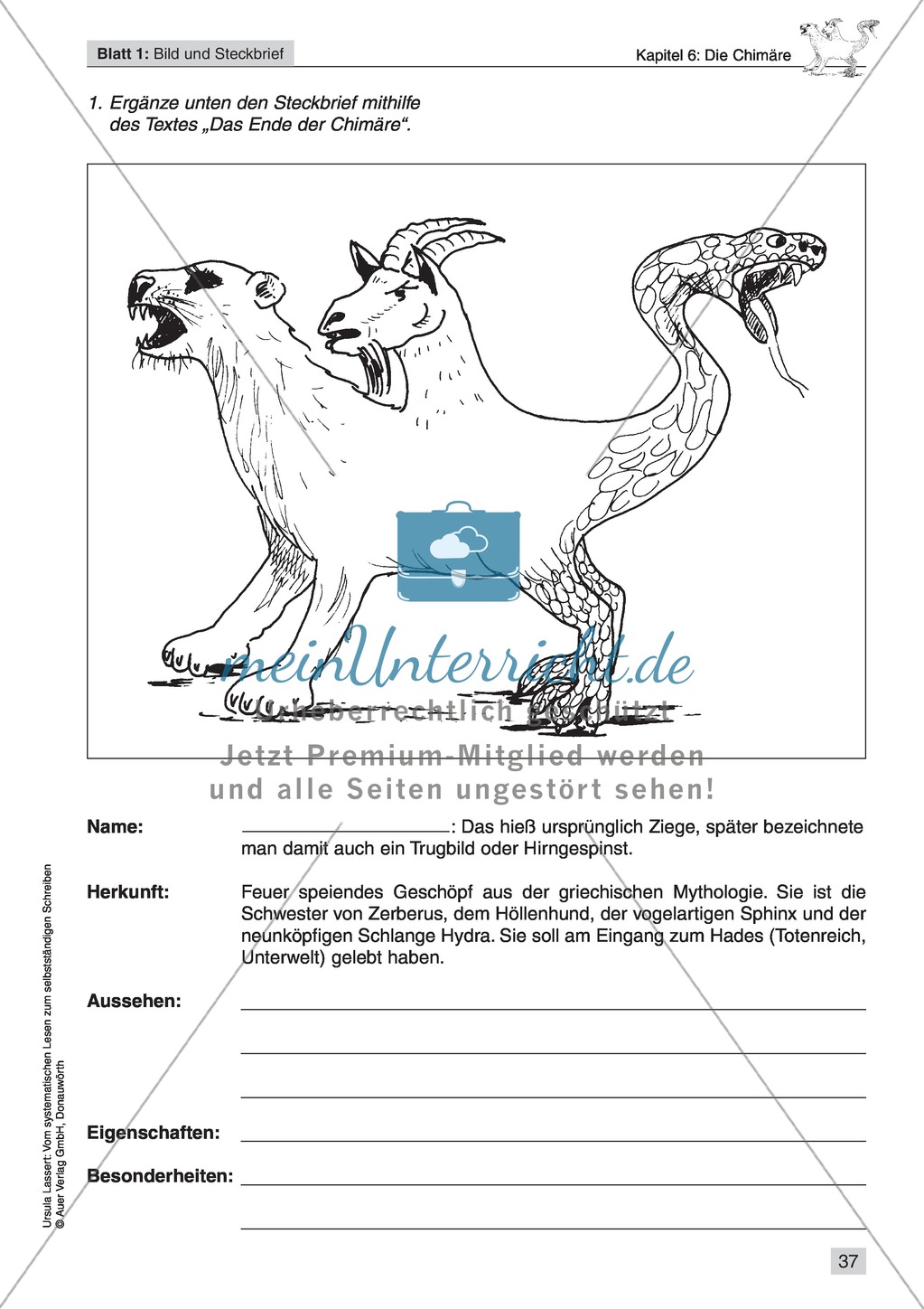 Vom systematischen Lesen zum selbstständigen Schreiben: Texte von Fabelwesen Preview 35