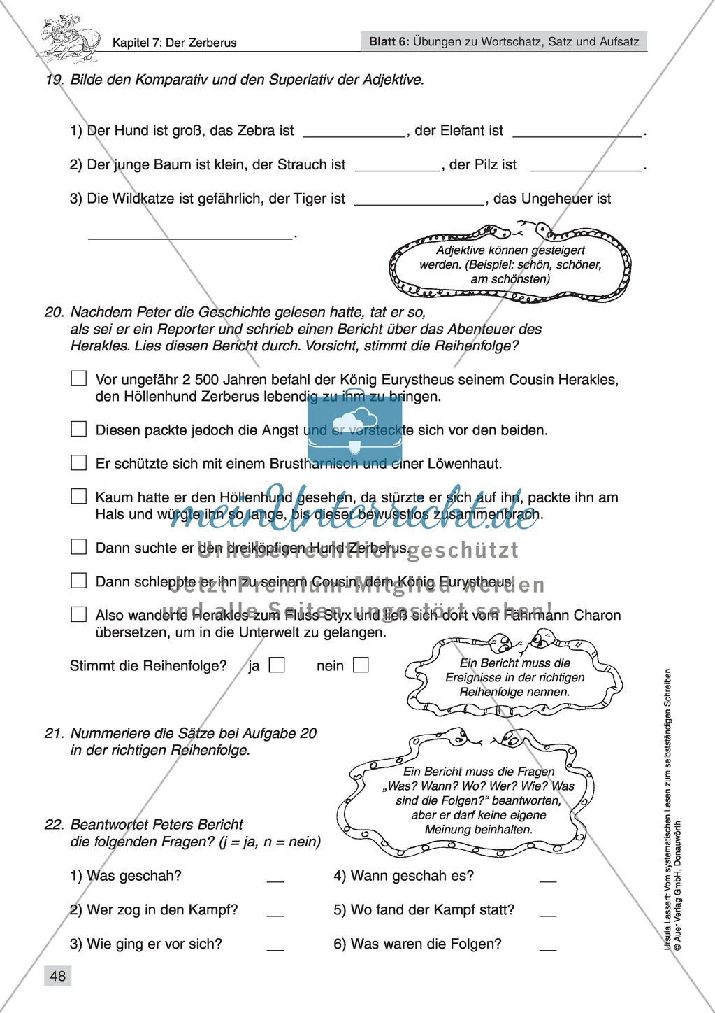 Vom systematischen Lesen zum selbstständigen Schreiben: Texte von Fabelwesen Preview 46