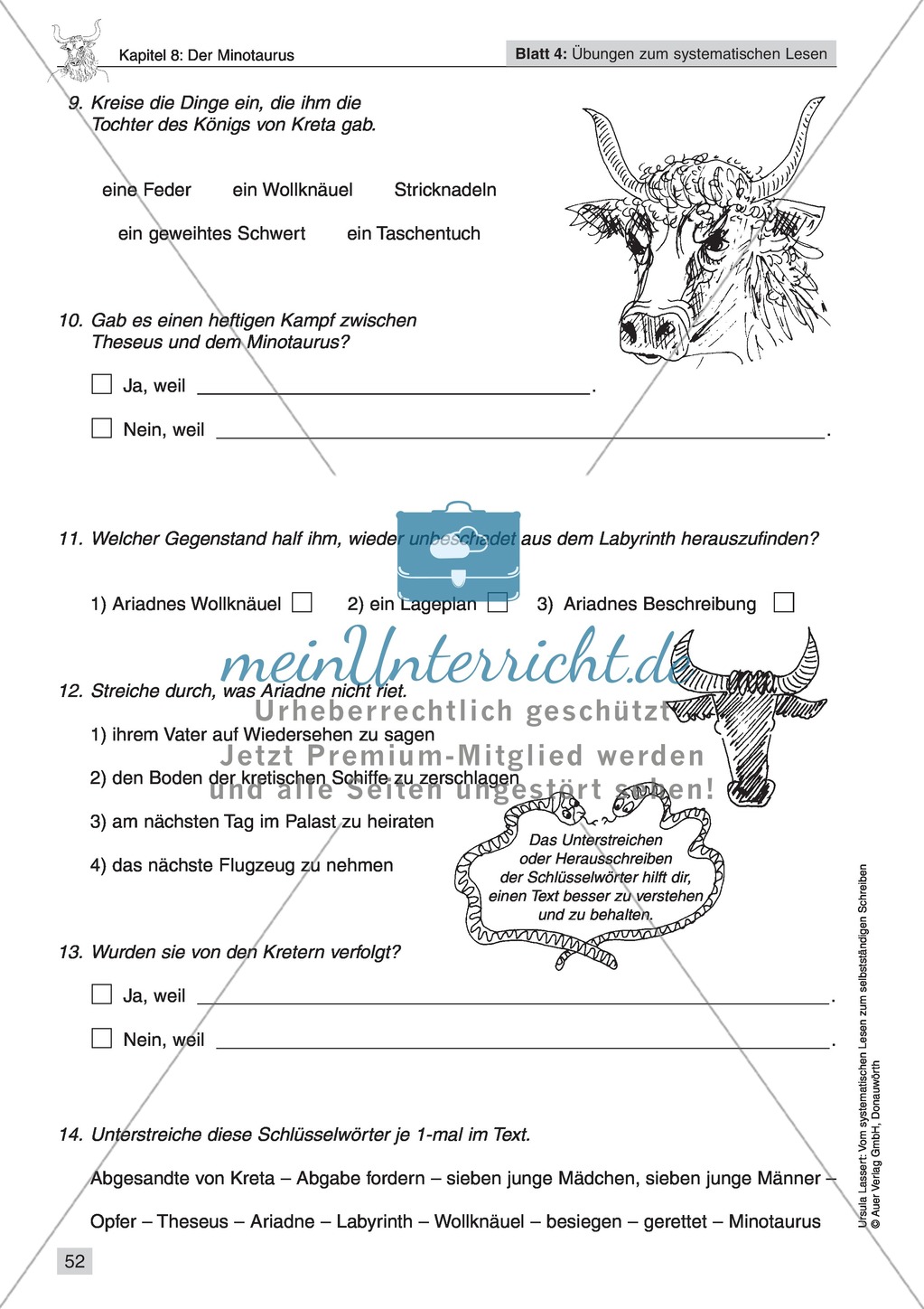 Vom systematischen Lesen zum selbstständigen Schreiben: Texte von Fabelwesen Preview 50