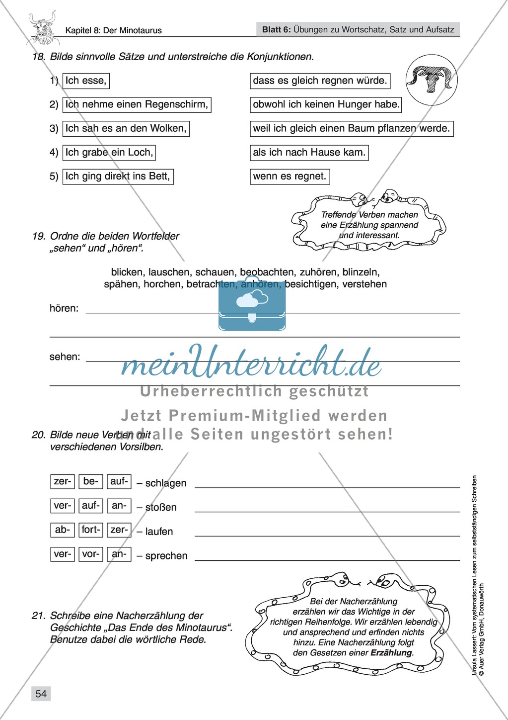 Vom systematischen Lesen zum selbstständigen Schreiben: Texte von Fabelwesen Preview 52