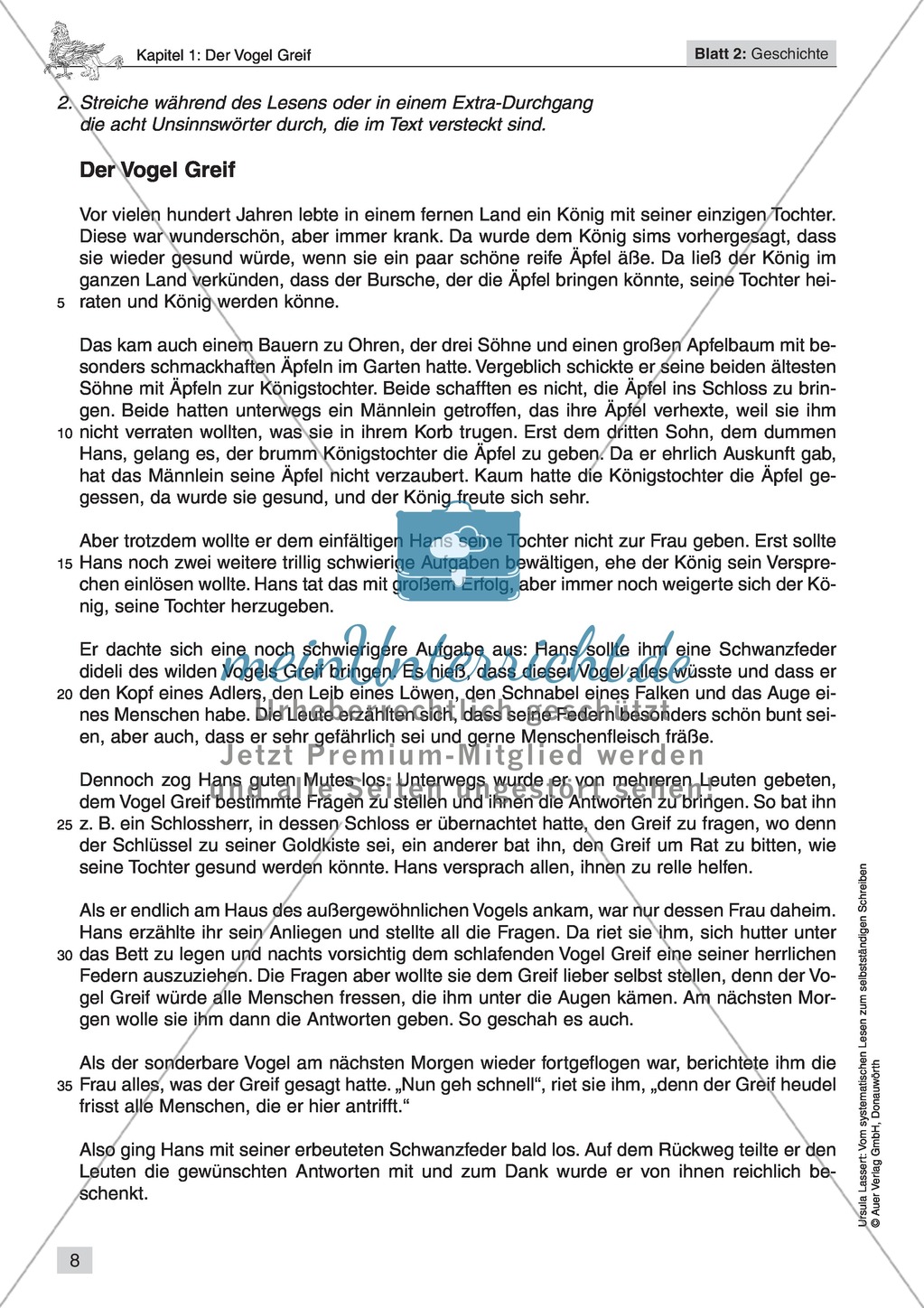 Vom systematischen Lesen zum selbstständigen Schreiben: Texte von Fabelwesen Preview 6
