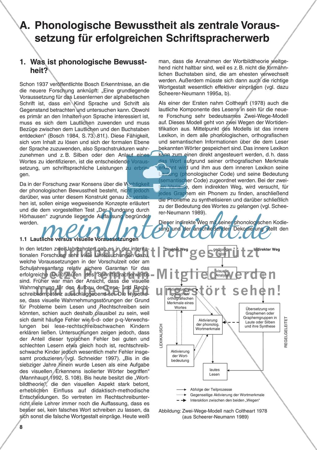Was ist phonologische Bewusstheit?: Informationstext Preview 1