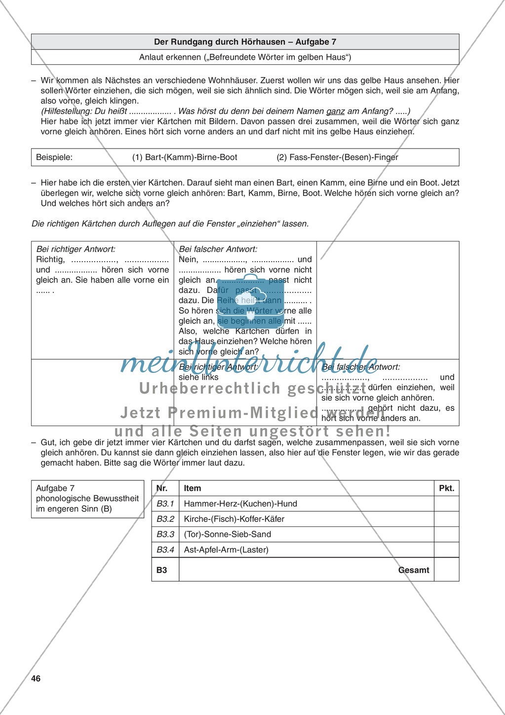 Anlaut erkennen: Didaktische Hinweise + Bildmaterial Preview 1