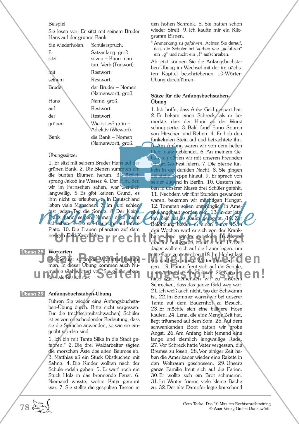 Groß- und Rechtschreibung - Wortarten: Arbeitsblatt + Erläuterung Preview 3