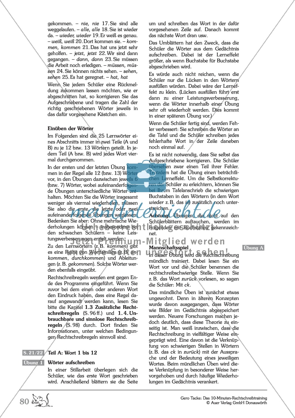 Einüben der 100 häufigsten Fehlerwörter - Wort 1 bis 25: Vortest + Erläuterung Preview 3