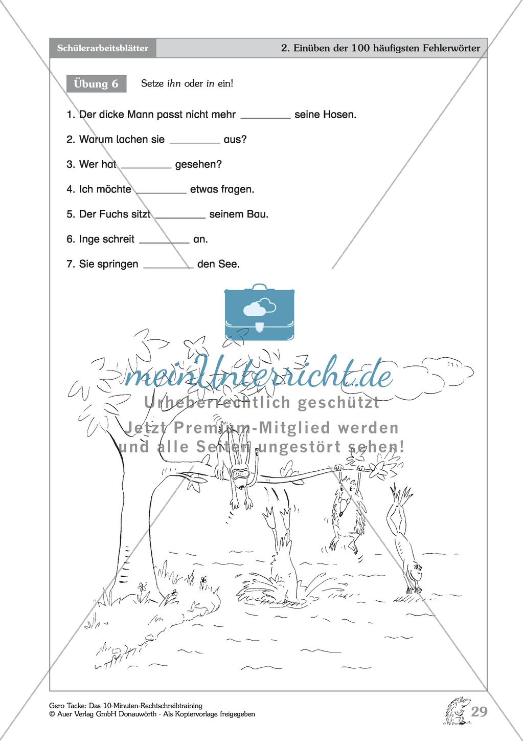 Einüben der 100 häufigsten Fehlerwörter - Wort 13-25: Arbeitsblätter + Erläuterung Preview 5