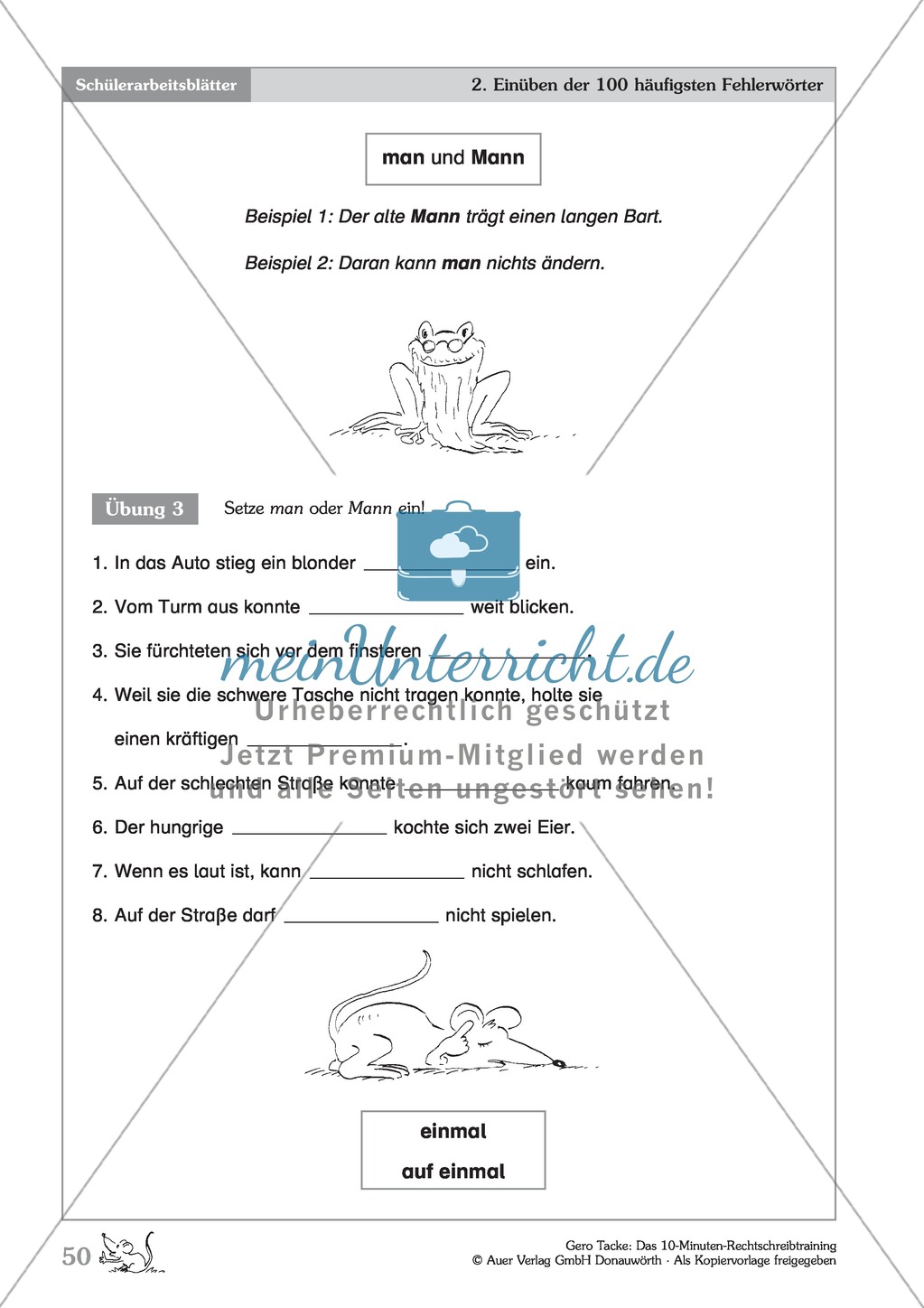 Einüben der 100 häufigsten Fehlerwörter - Wort 51-62: Arbeitsblätter + Erläuterung Preview 4