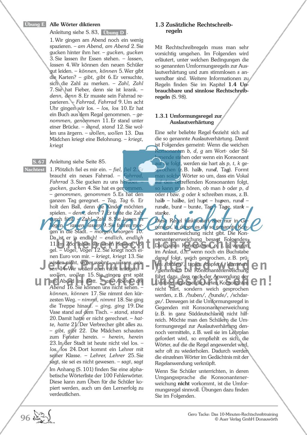 Einüben der 100 häufigsten Fehlerwörter - Wort 88-100: Arbeitsblätter + Erläuterung Preview 7