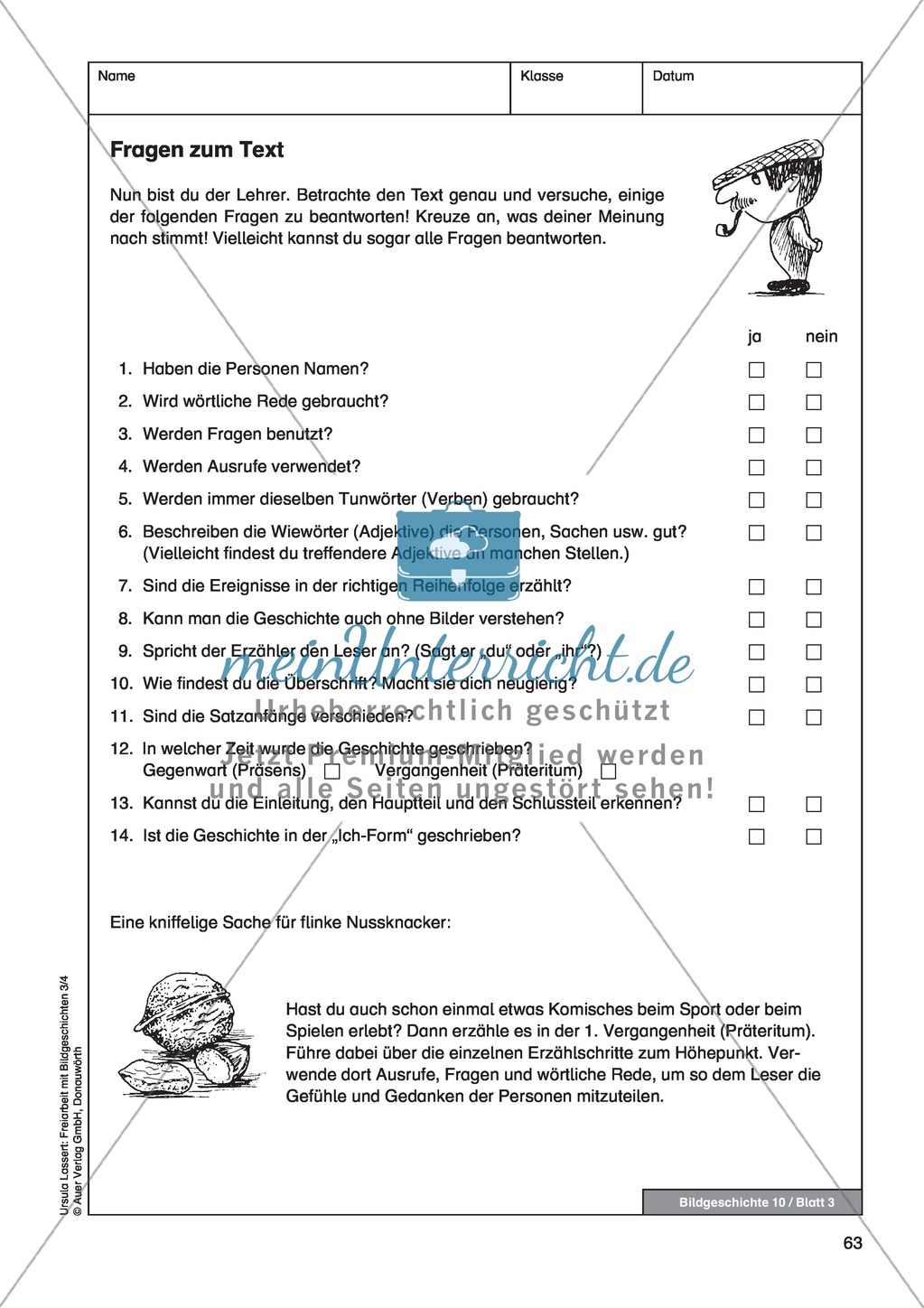 Bildergeschichte "Auf dem Fußballplatz": Bildmaterial + Arbeitsblätter + Lösungen Preview 4