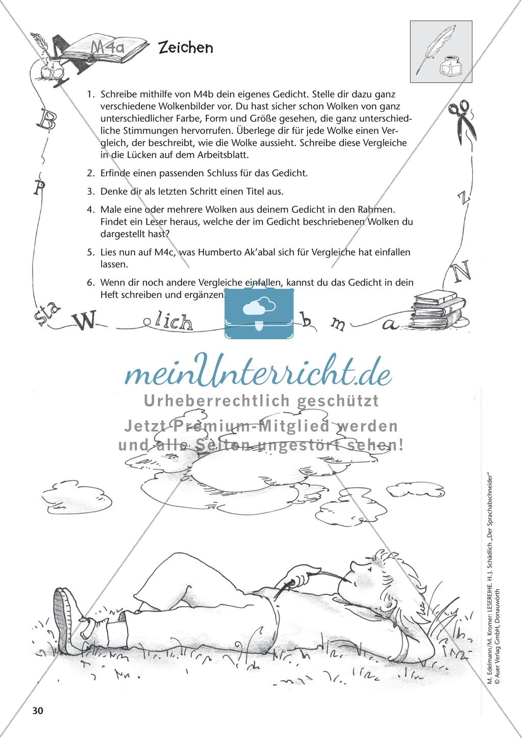 Ein eigenes Gedicht schreiben: Arbeitsblätter + Gedicht Preview 1