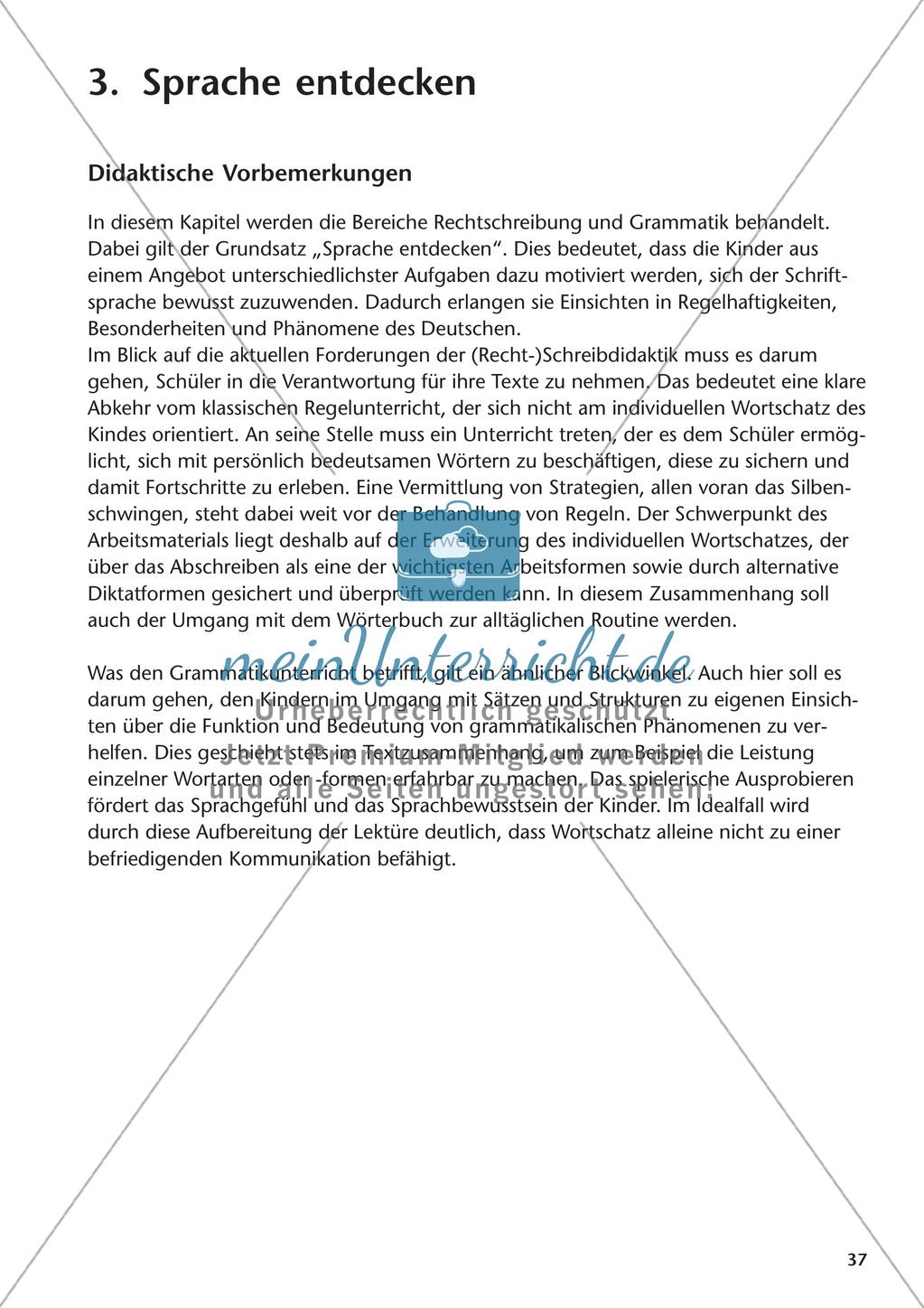 Didaktische Vorbemerkungen und Impulse zur Förderung der Sprachkompetenz im Zusammenhang mit dem Roman