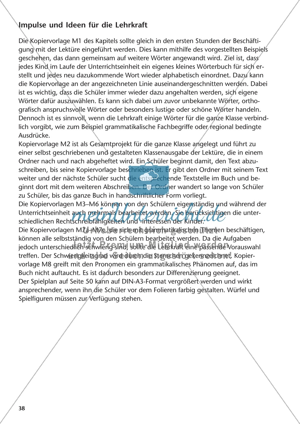 Didaktische Vorbemerkungen und Impulse zur Förderung der Sprachkompetenz im Zusammenhang mit dem Roman