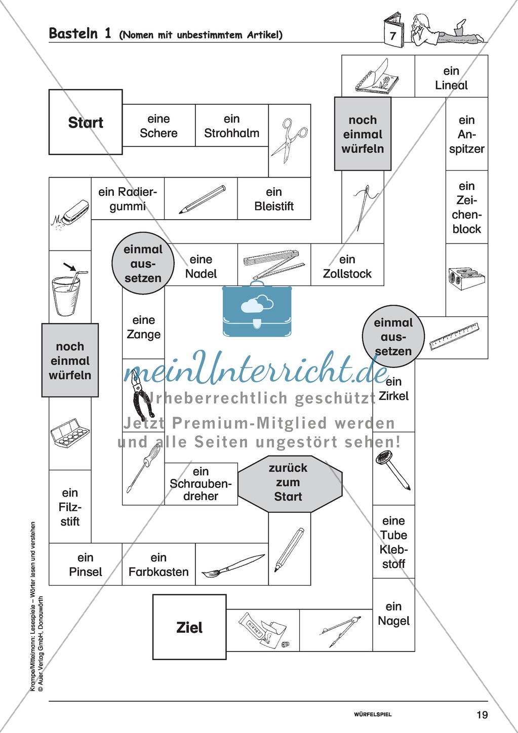 Einzelwörter mit Bild: Spielkarten + Lösung Preview 13