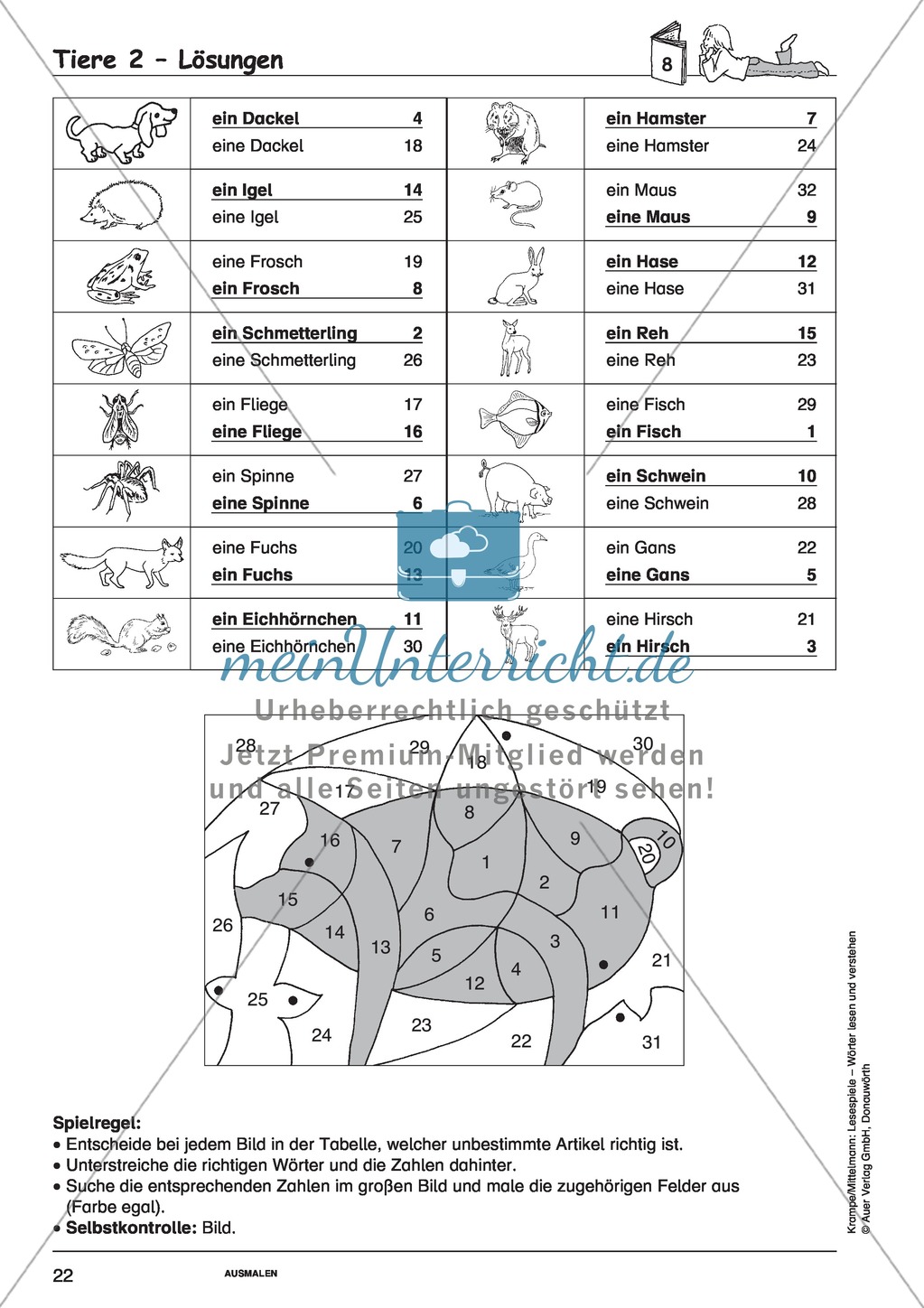 Einzelwörter mit Bild: Spielkarten + Lösung Preview 16