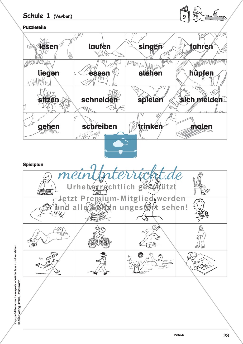Einzelwörter mit Bild: Spielkarten + Lösung Preview 17