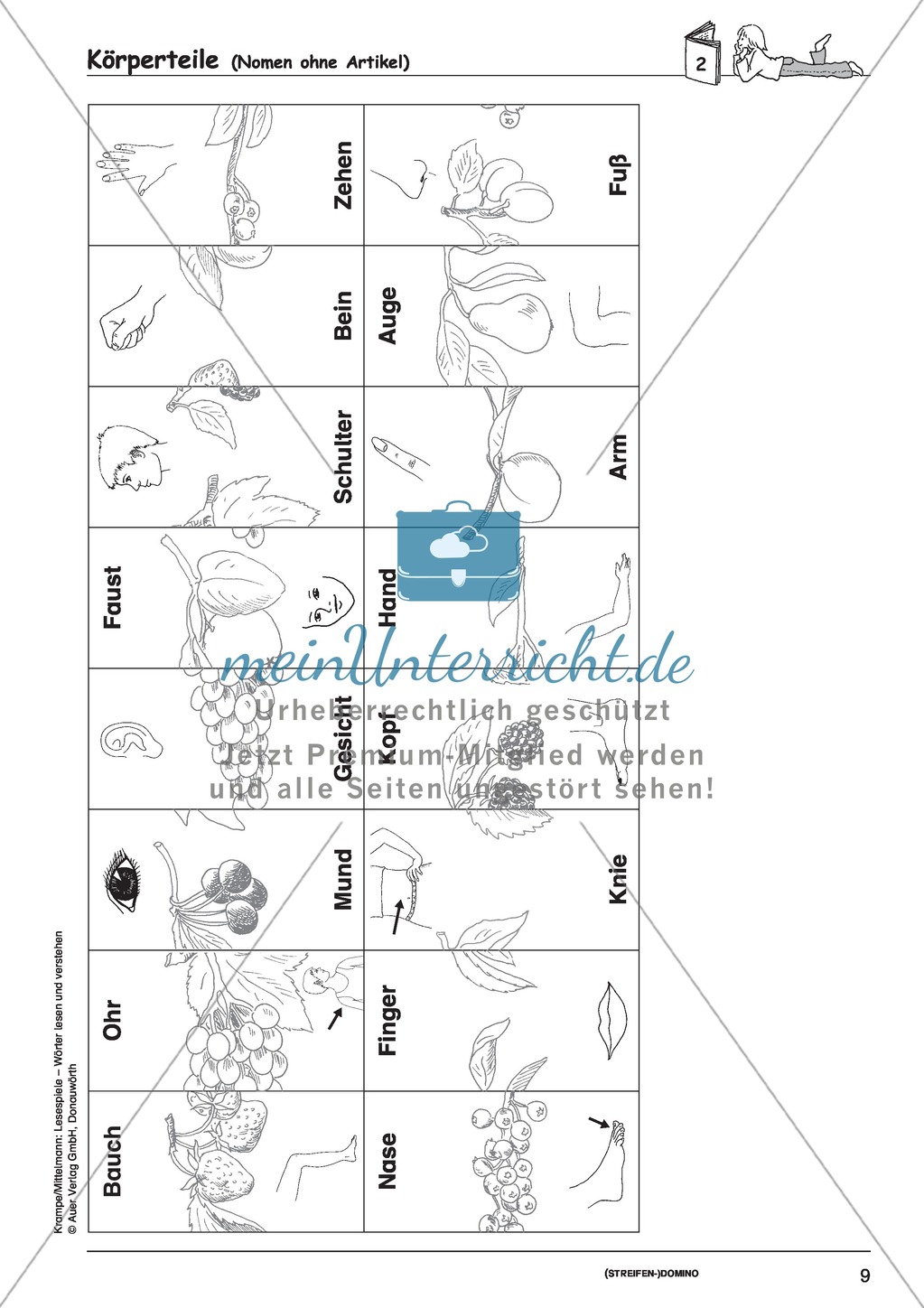 Einzelwörter mit Bild: Spielkarten + Lösung Preview 3