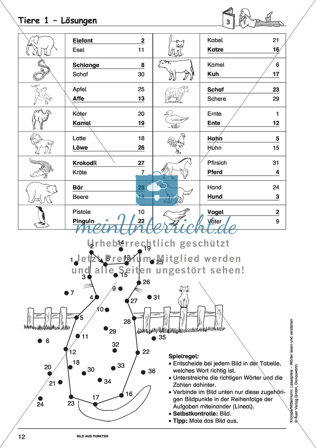 Einzelwörter mit Bild: Spielkarten + Lösung Preview 6