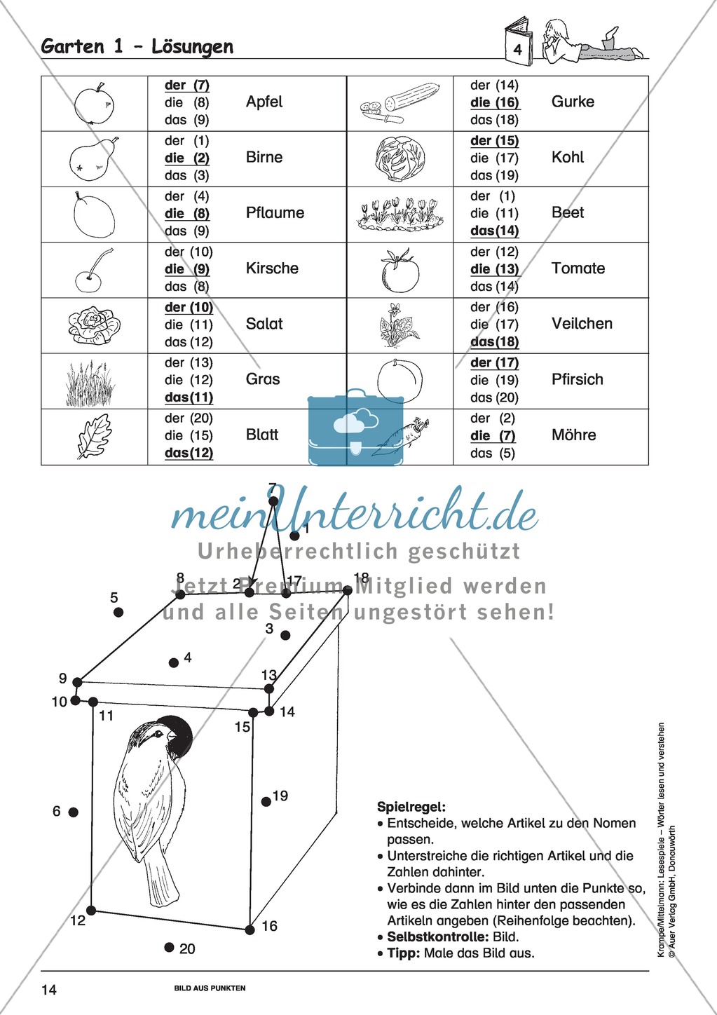 Einzelwörter mit Bild: Spielkarten + Lösung Preview 8