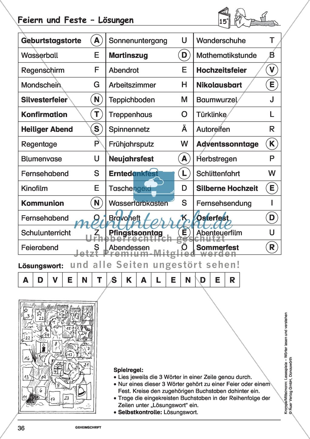 Einzelwörter ohne Bild: Spielkarten + Lösung Preview 10