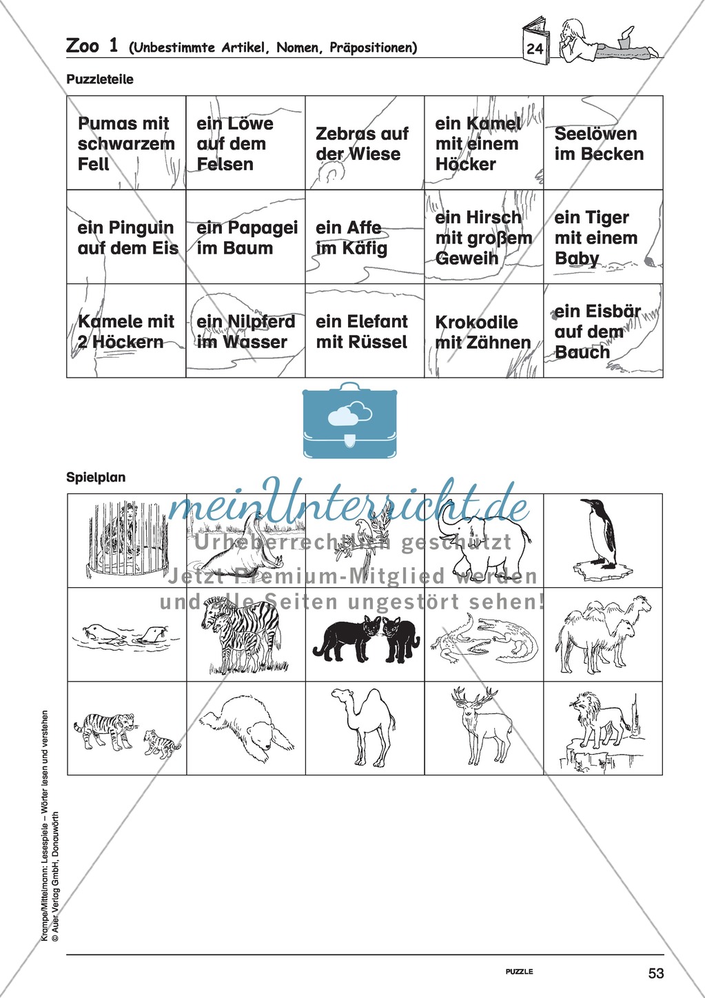 Mehrere Wörter mit Bild: Spielkarten + Lösung Preview 11