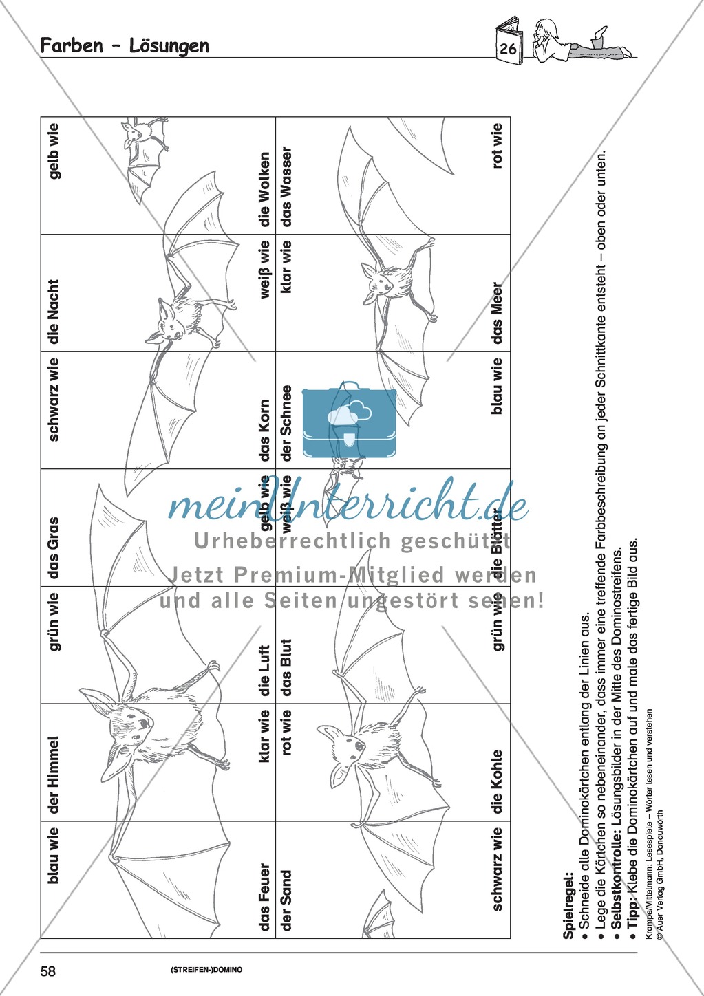 Mehrere Wörter ohne Bild: Spielkarten + Lösung Preview 2