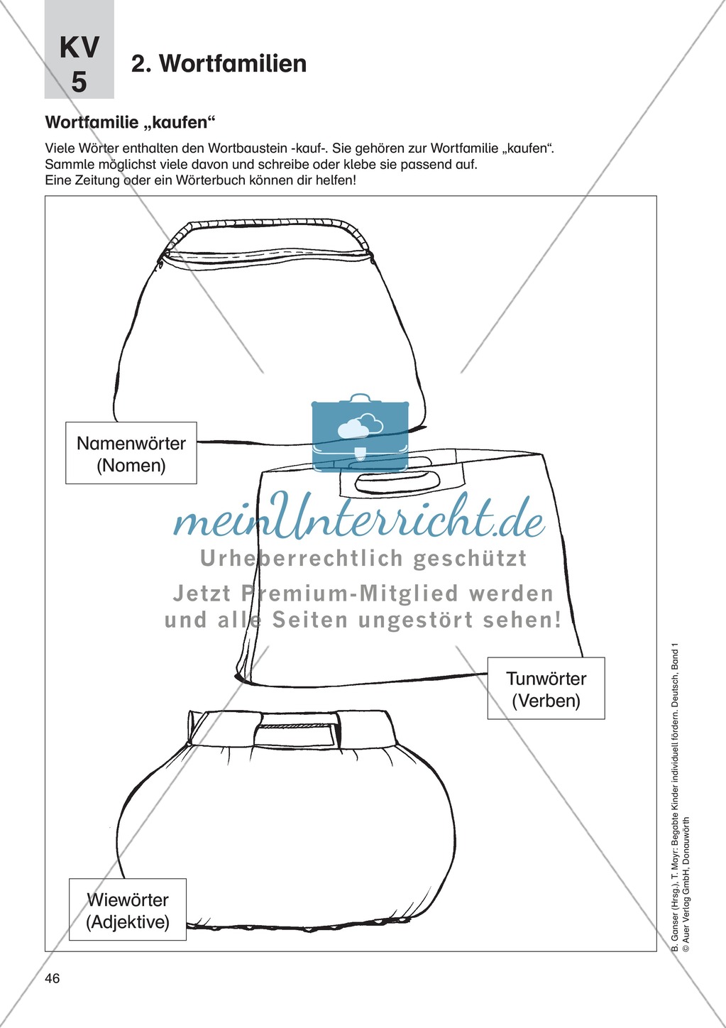 Sprache untersuchen - Wortfamilien: Erläuterung + Übungen Preview 3